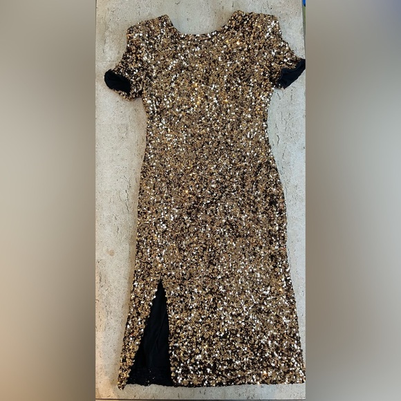 NWT Dress the Population Women's Natasha Bodycon Midi Dress Size XL 12-14 - Picture 4 of 9